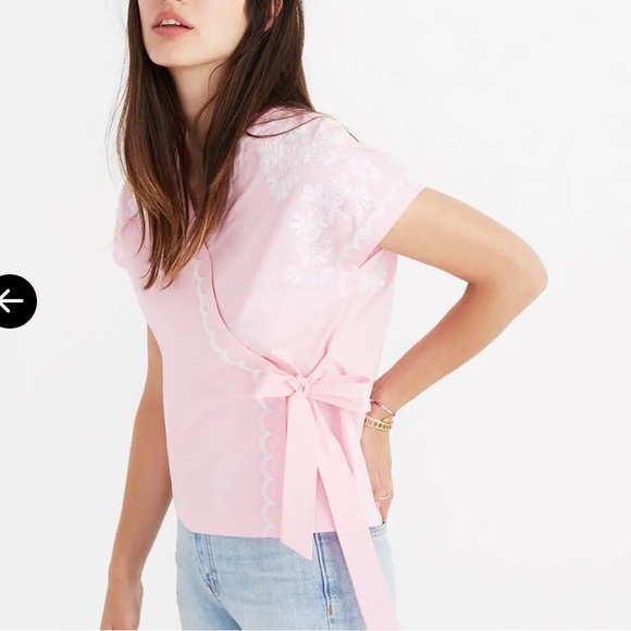 NWOT Madewell embroidered side tie top size xxs - Picture 2 of 11